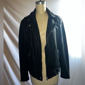 All Saints leather moto jacket size: S
